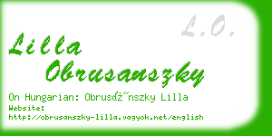 lilla obrusanszky business card